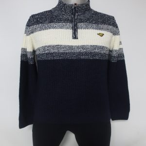 Men’s long sleeve mock neck with short zipper on100% Acrylic in 5gg