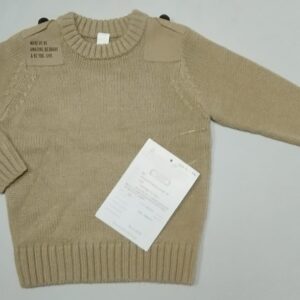 Boys long sleeve round neck pullover with patch on 100% Acrylic in 7gg