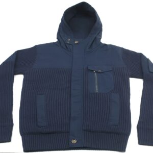 Men’s Hoody Cardigan with embelishment  on 50% Cotton 50%Acrylic in 5gg