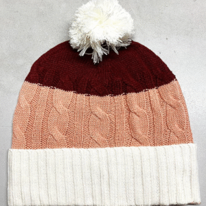 Bennie with cable & pom pom on 100% Acrylic in 7gg