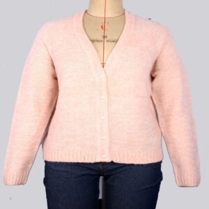 Ladies L/S Button Cardigan on 73% Acrylic,24% Polyamid,3% Elastin in 5gg