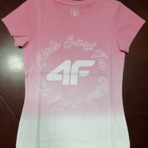 Girls T- shirt with print & Deep Dyed  on 100% Cotton S/J 160gsm