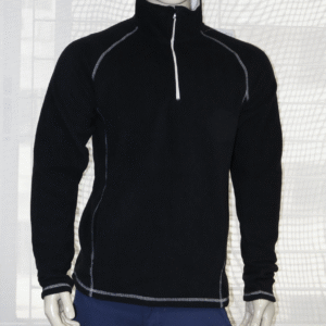 Men's polar fleece with short zip  on  100% Polyester both side brushed one side anti pilling 260gsm