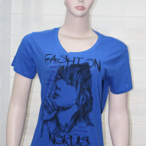 Ladies T- shirt with print on 100% Cotton S/J 140gsm